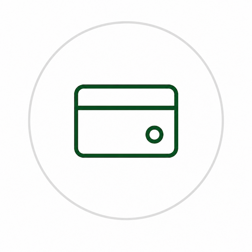 Pay small deposit online icon